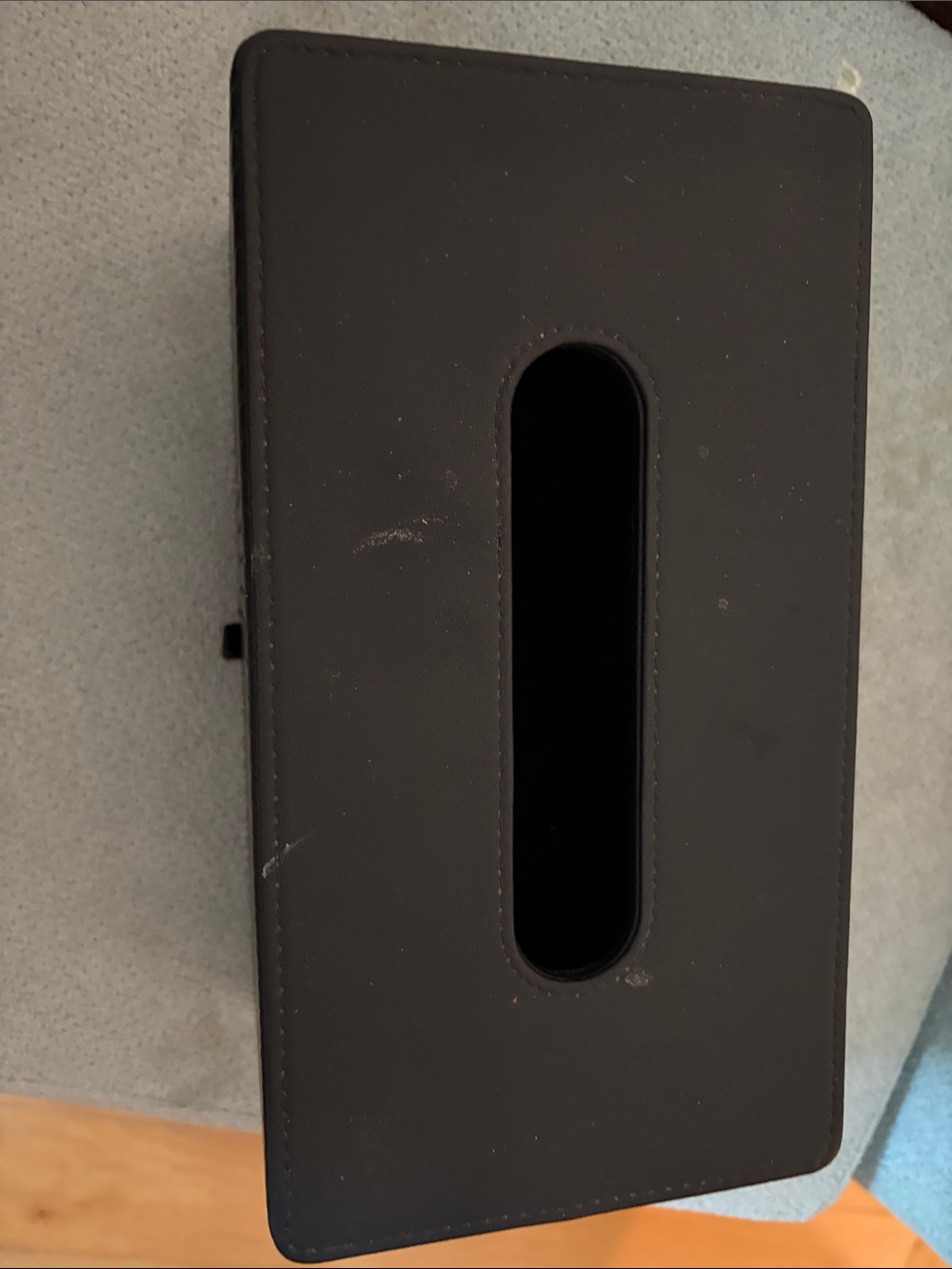 Black Rectangular Tissue Box Cover - Sleek Minimal Design